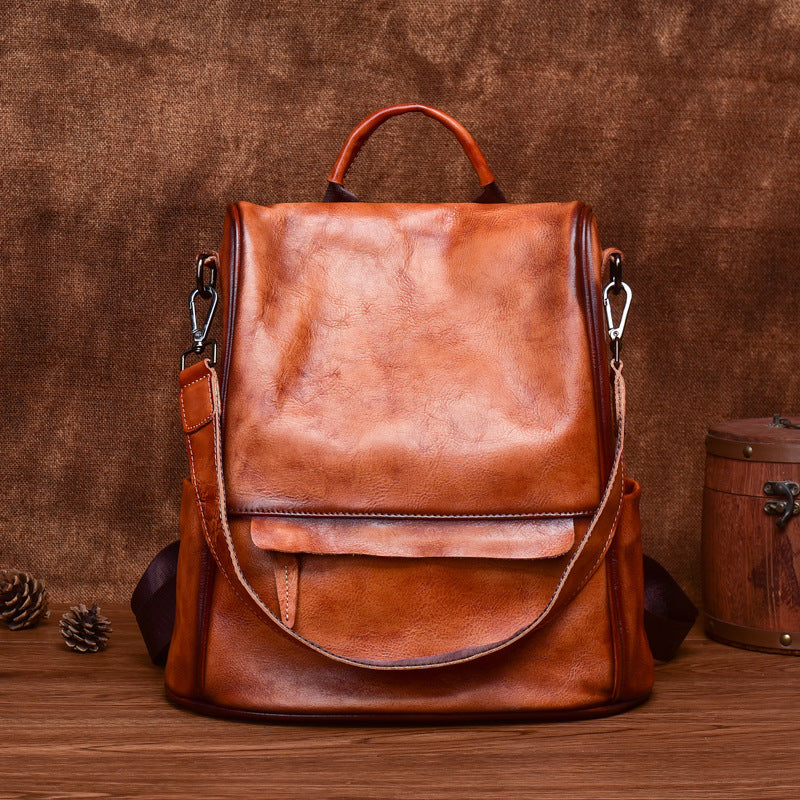 The Finest 'Harlem' Genuine Leather Backpack